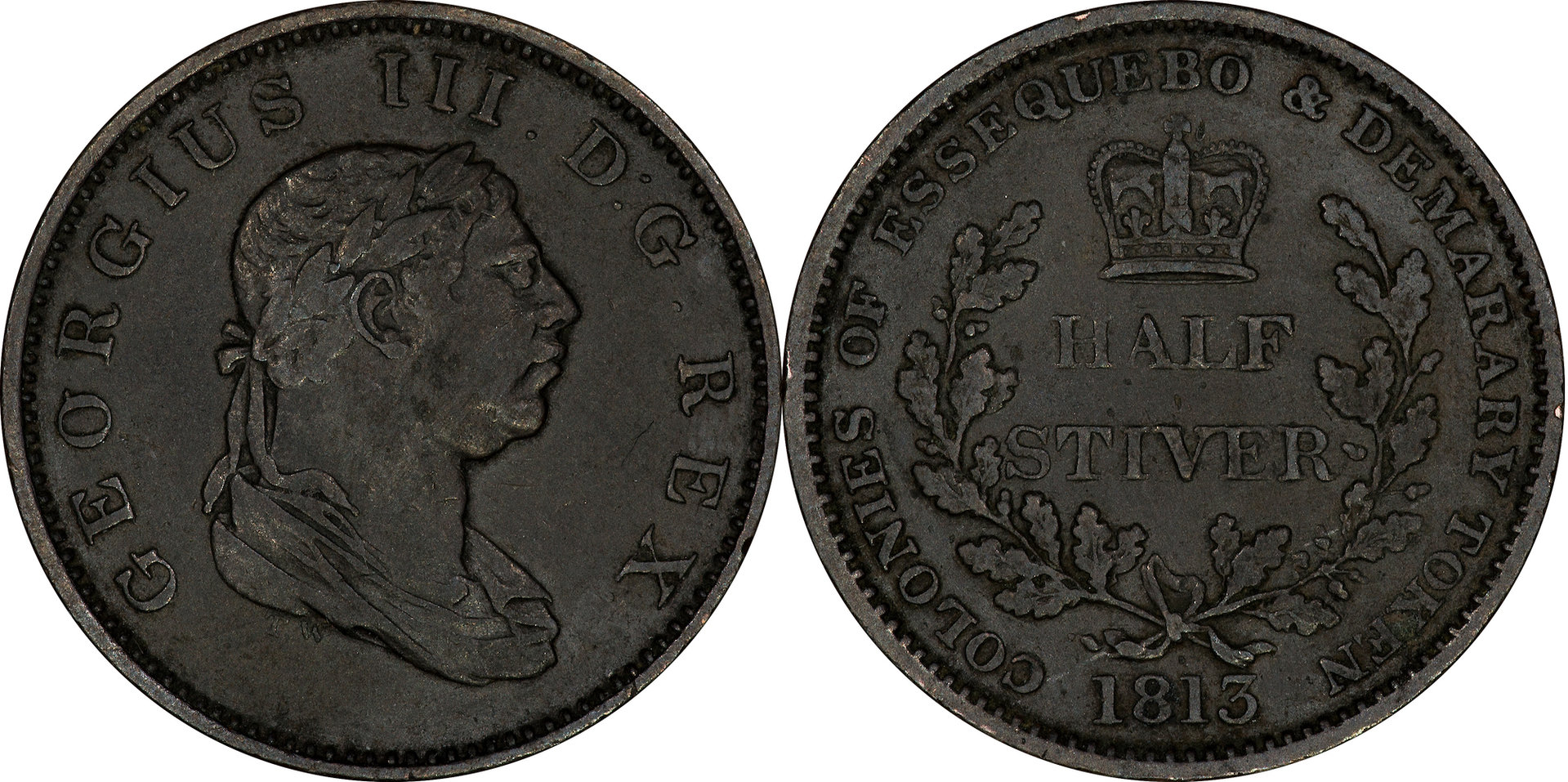 Essequibo & Demerary - 1813 Half Stiver.jpg