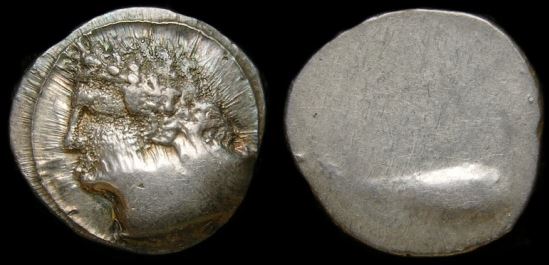 Etruria Populonia 211-206 BC AR 10 As 20mm 4-21g die brk Lr Male Hd L - Blank.JPG
