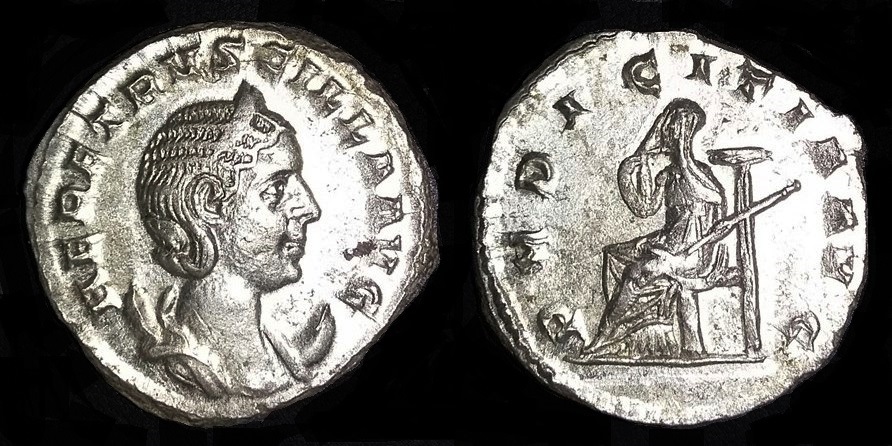 Etruscilla 1 PVDICITIA AVG seated antoninianus Rome.jpg