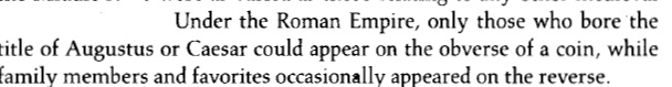 Excerpt from article re women on medieval coins, p. 1 -- erroneous statement re Roman coins.jpg