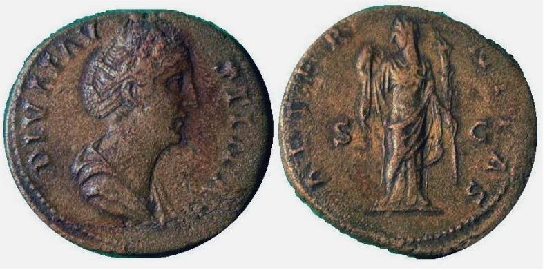 Faustina I - Sestertius AETERNITAS Ceres RIC 1100 - Wildwinds pic.jpg