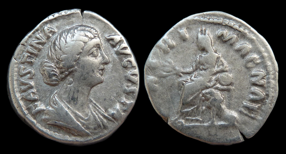 Faustina II - Denarius Matri magnae 599.jpg