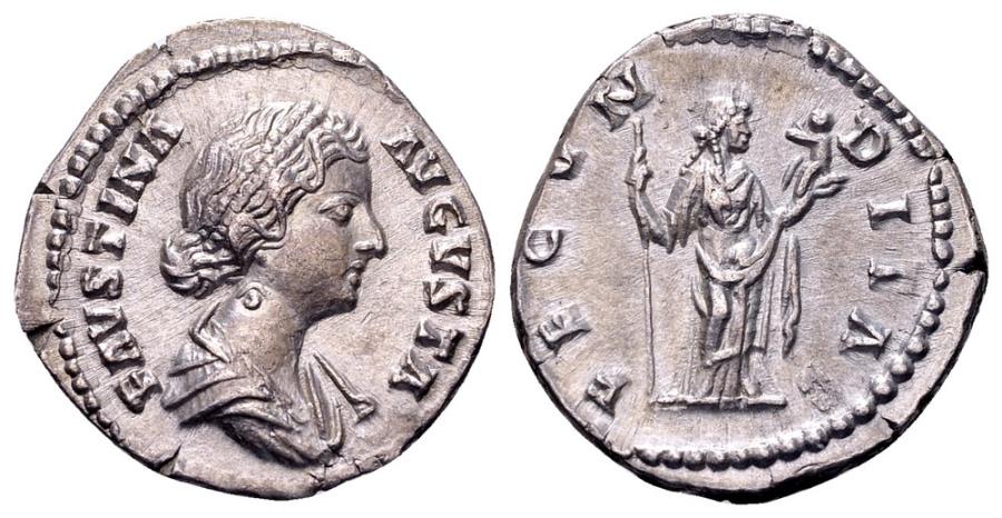 Faustina II - FECVNDITAS - single infant (Annius Verus b. 162).jpg