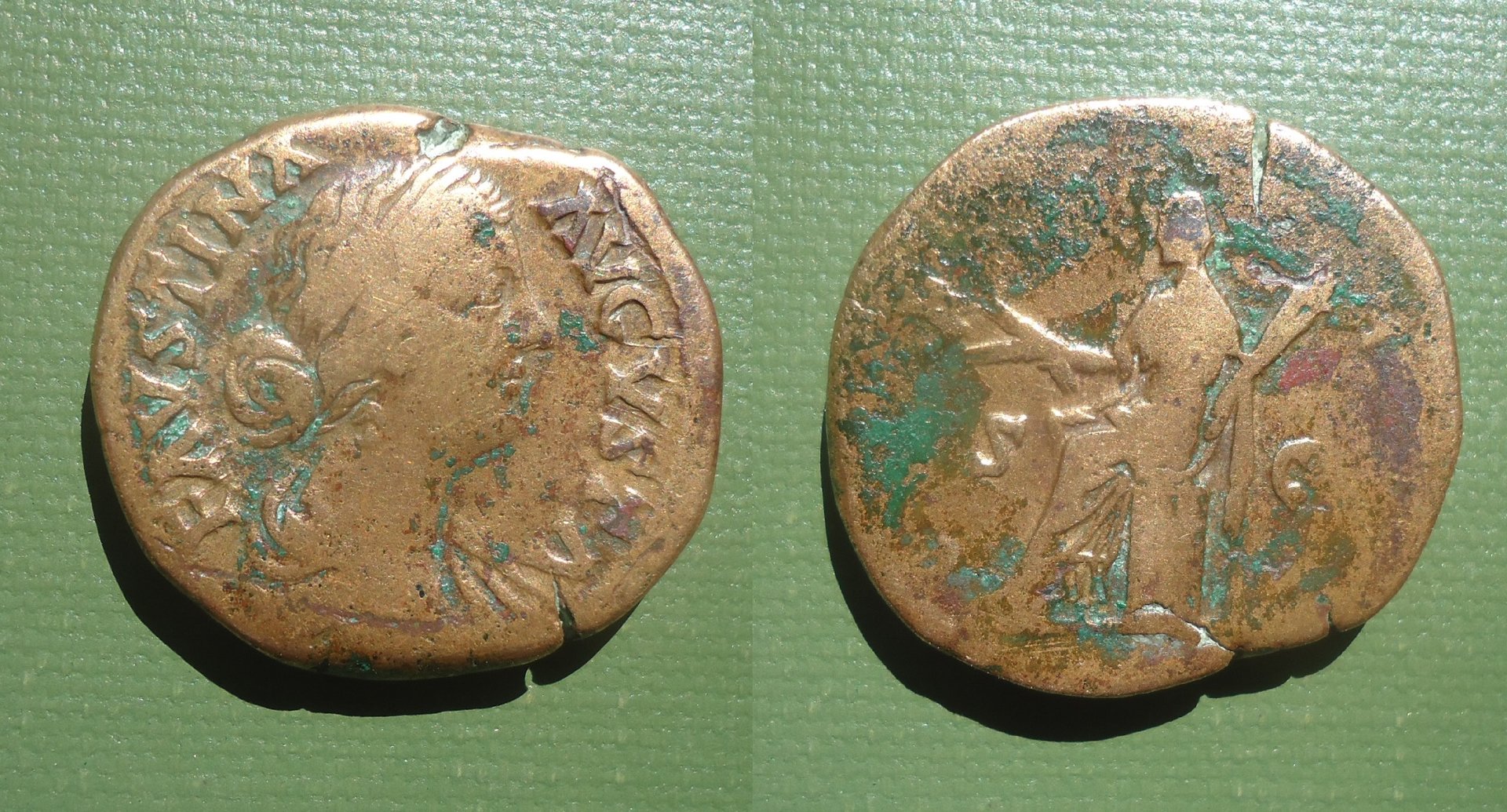 Faustina II - Sestertius Ceres seated Mar 2020 (0a).jpg