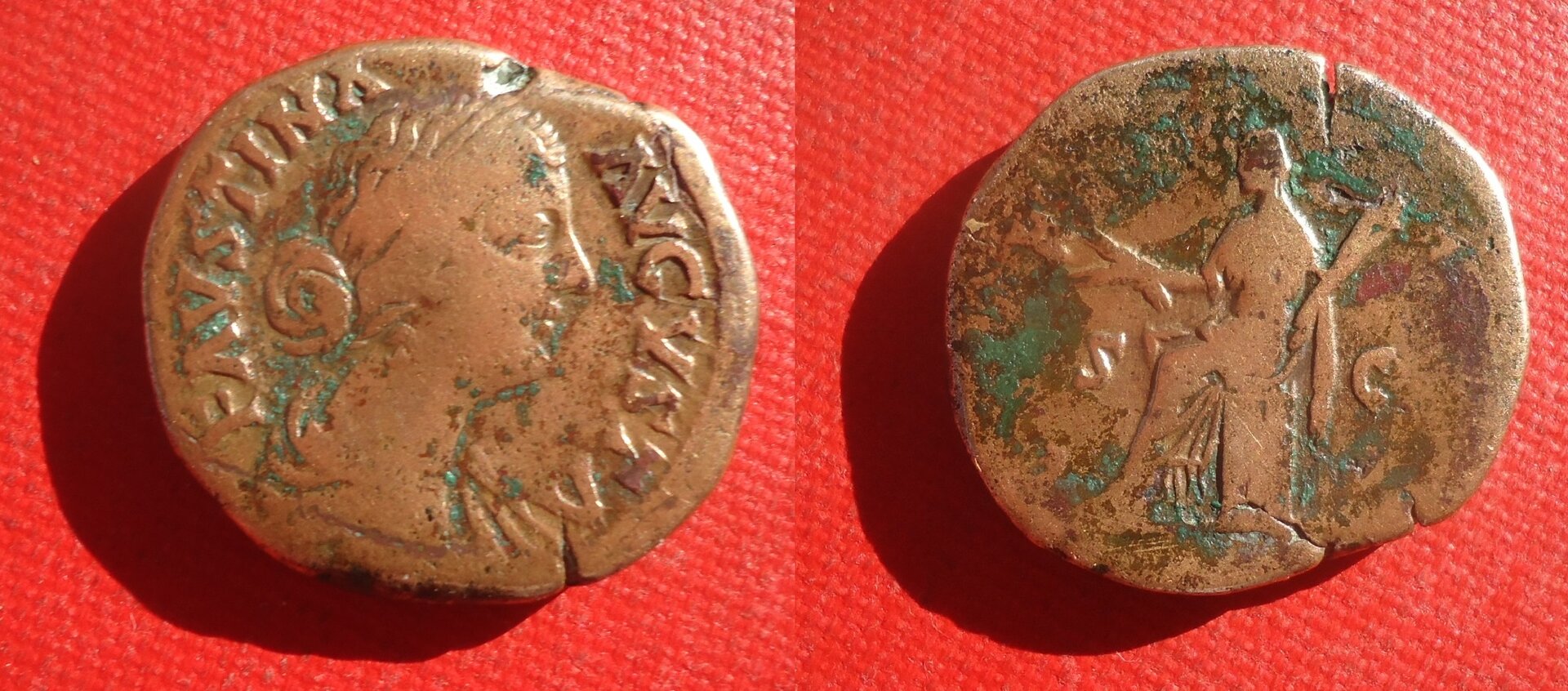 Faustina II - Sestertius Ceres seated Mar 2020 (1).jpg