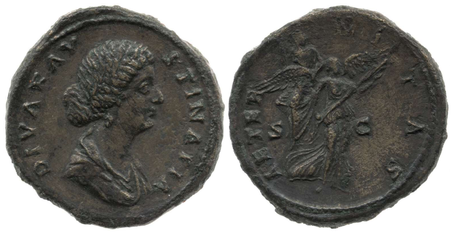 Faustina Jr AETERNITAS S C Victory sestertius BMC.png
