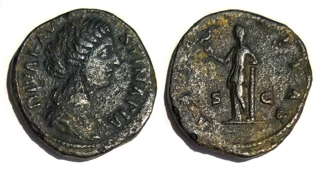 Faustina Jr AETERNITAS standing sestertius.jpg
