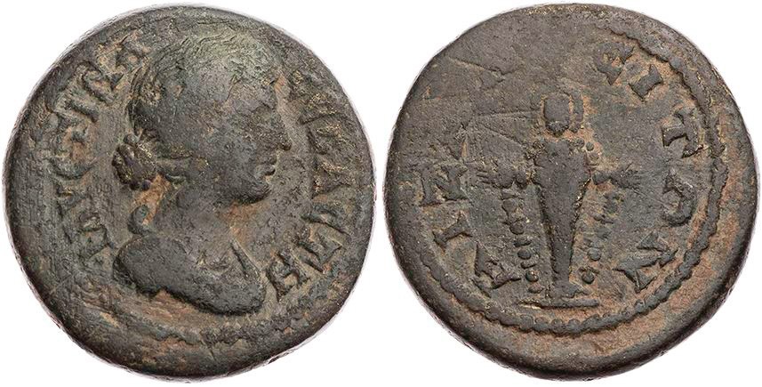 Faustina Jr Aezani Artemis Ephesia hemiassarion Koelner Muenzkabinett.jpg