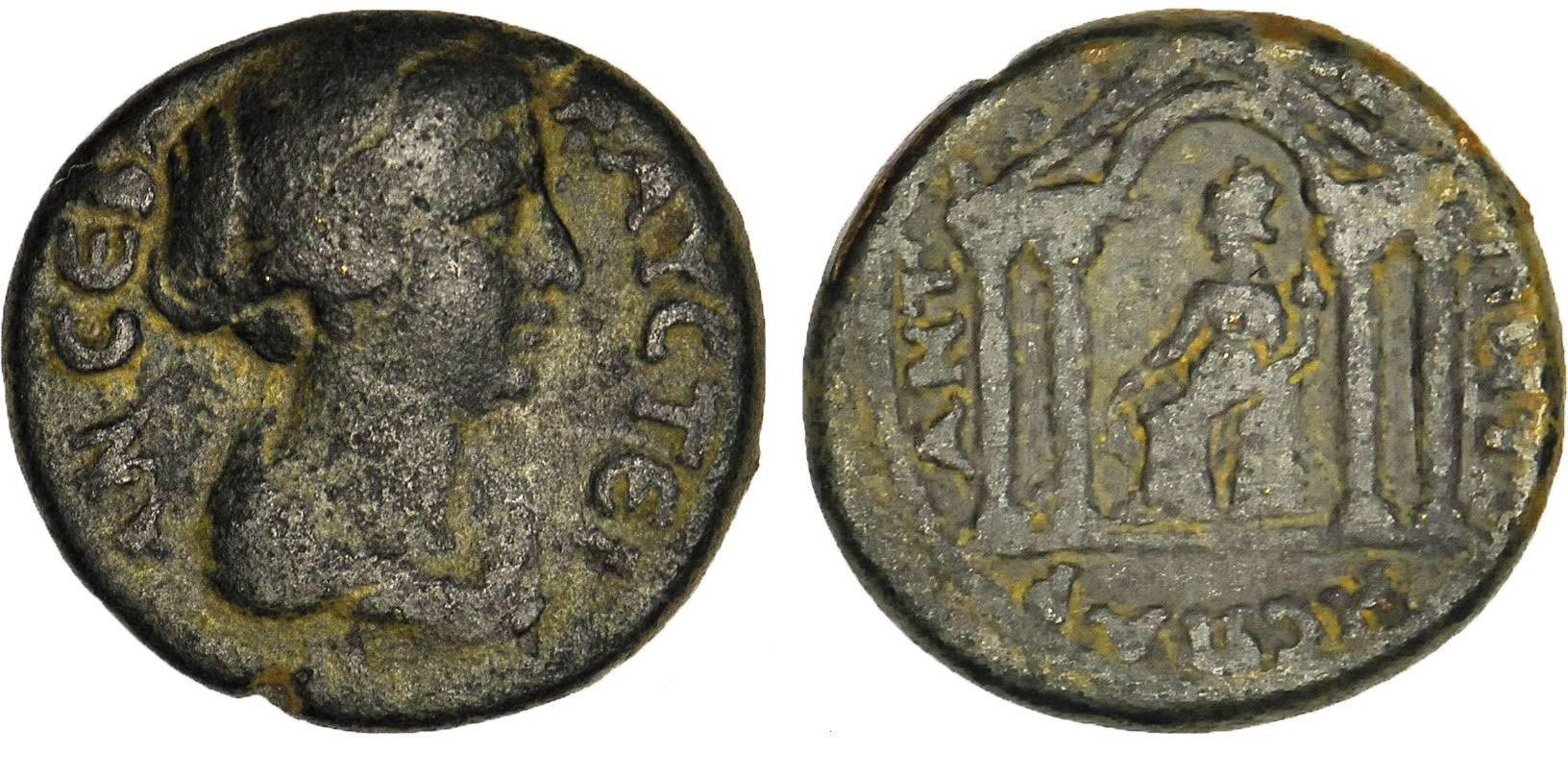 Faustina Jr Antiochia ad Cragum Tyche in temple.jpg
