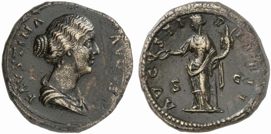 Faustina Jr AVGVSTI PII FIL Concordia sestertius Heidelberger.jpg