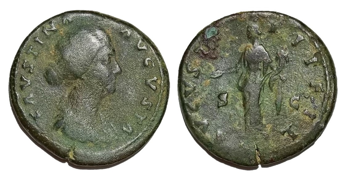 Faustina Jr AVGVSTI PII FIL S C Concordia sestertius no column.jpg