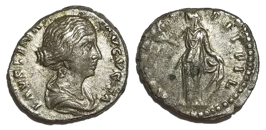 Faustina Jr AVGVSTI PII FIL Spes denarius.jpg