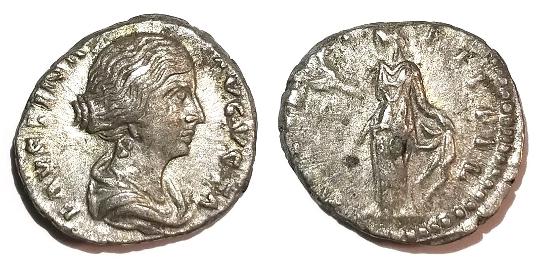 Faustina Jr AVGVSTI PII FIL Spes denarius.jpg