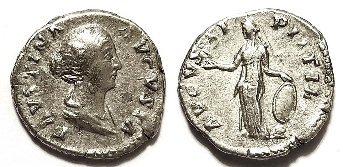 Faustina Jr AVGVSTI PII FIL Venus denarius.jpg