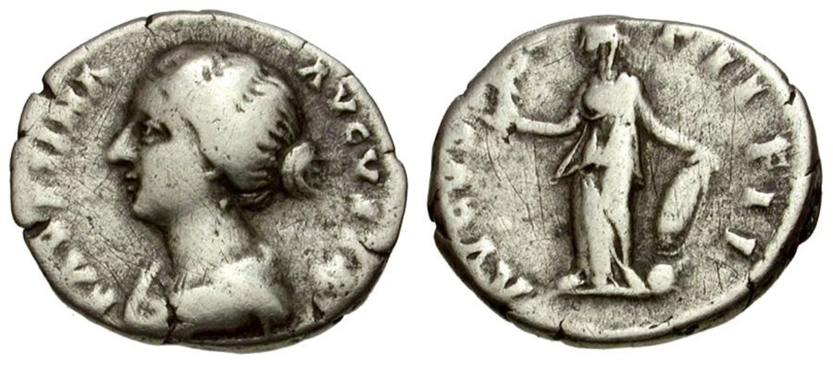 Faustina Jr AVGVSTI PII FIL Venus denarius left-facing bust.jpg