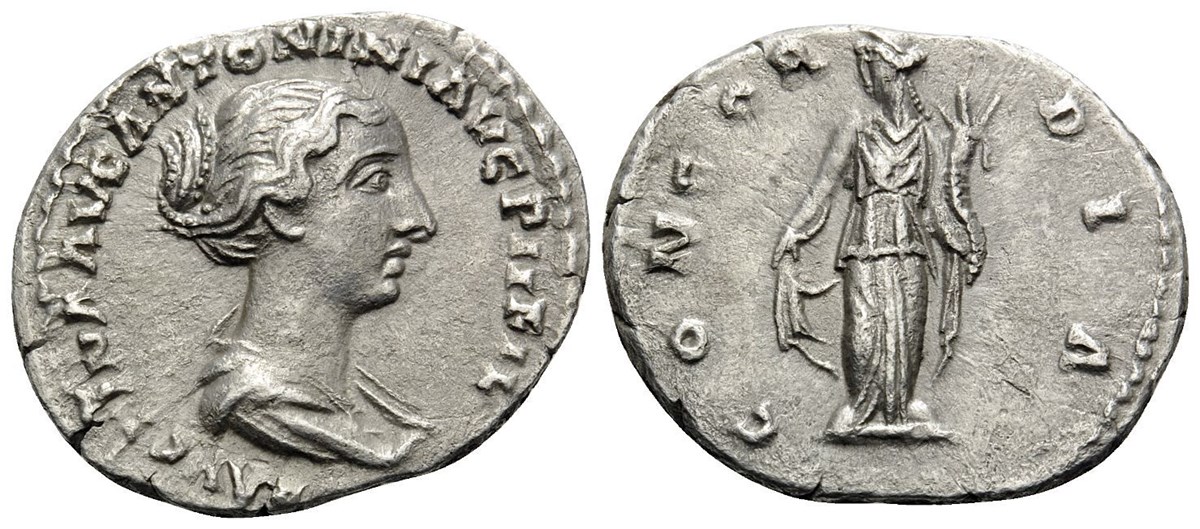 Faustina Jr CONCORDIA standing left denarius.jpg