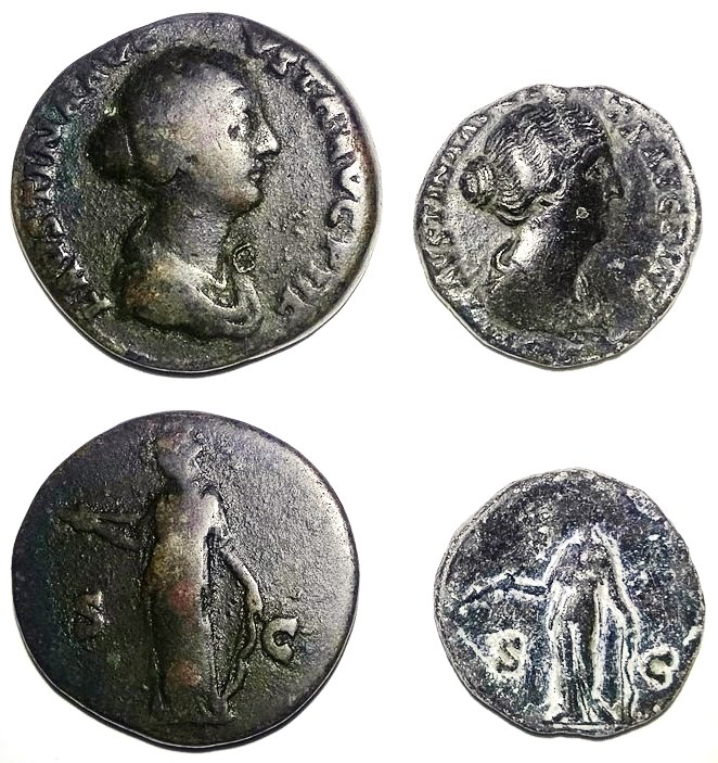 Faustina Jr Diana Sestertius and As.jpg