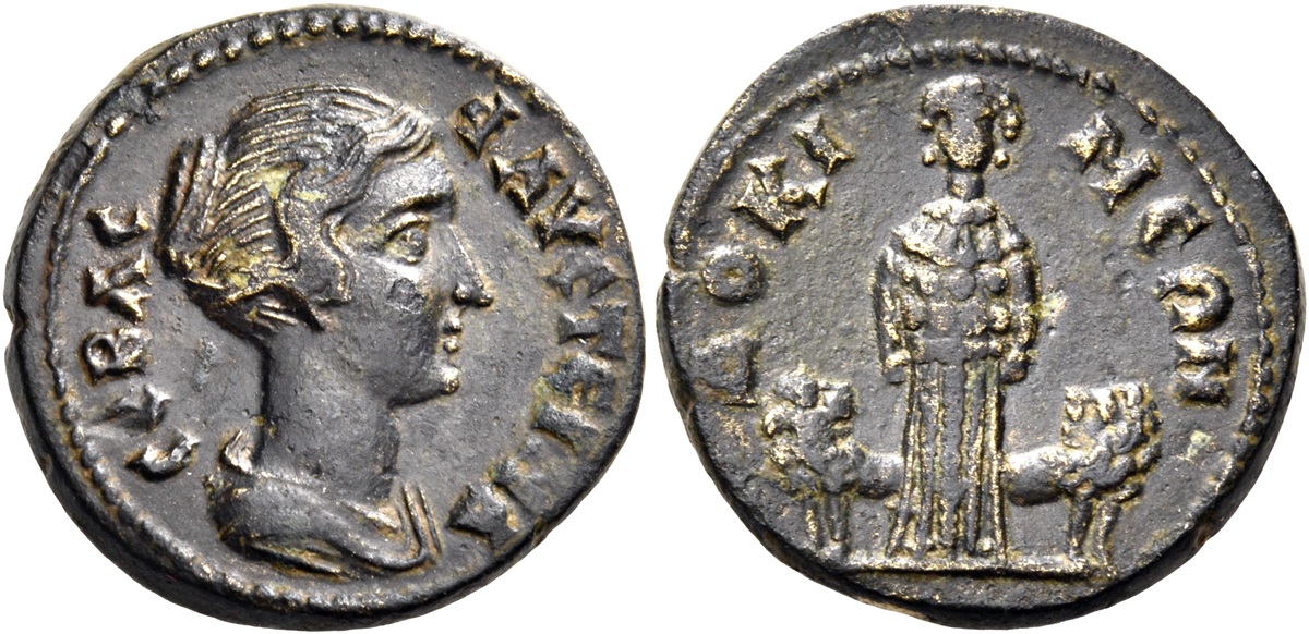 Faustina Jr Docimeum Cybele and lions Nomos.jpg