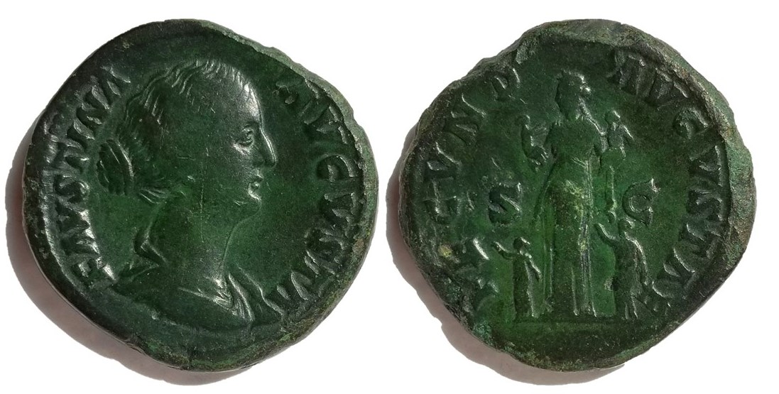 Faustina Jr FECVND AVGVSTAE S C Sestertius 2 sunlight.jpg