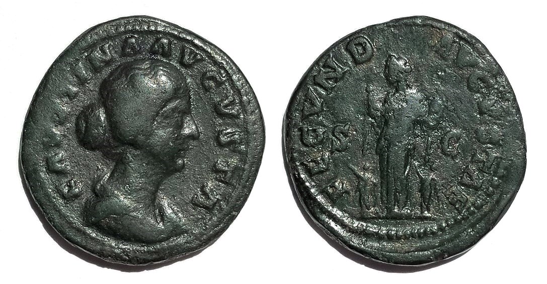 Faustina Jr FECVND AVGVSTAE stg l Dupondius.jpg
