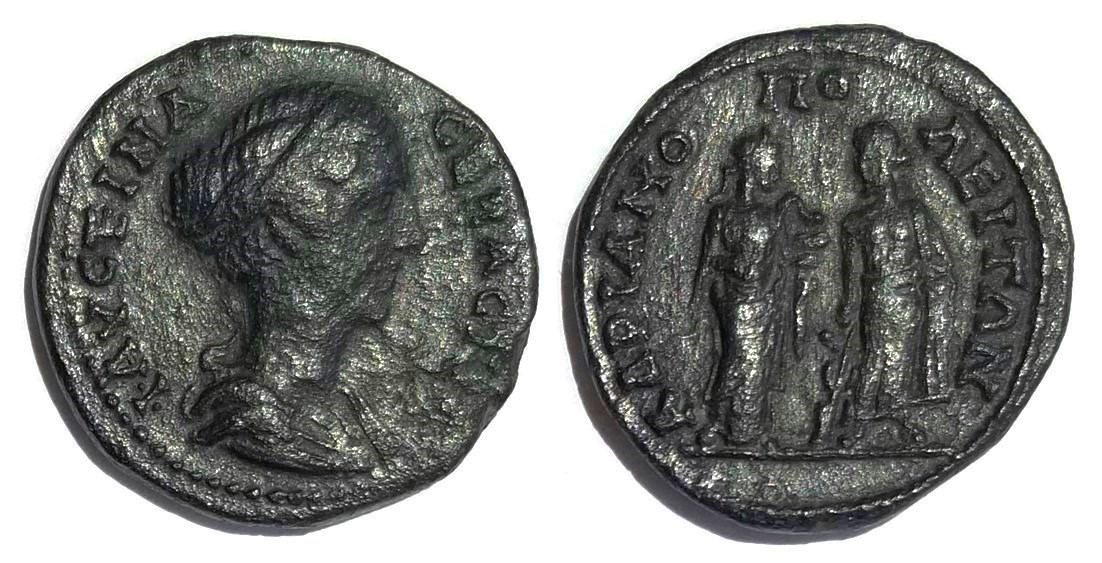 Faustina Jr Hadrianopolis Hygeia and Asklepios.jpg