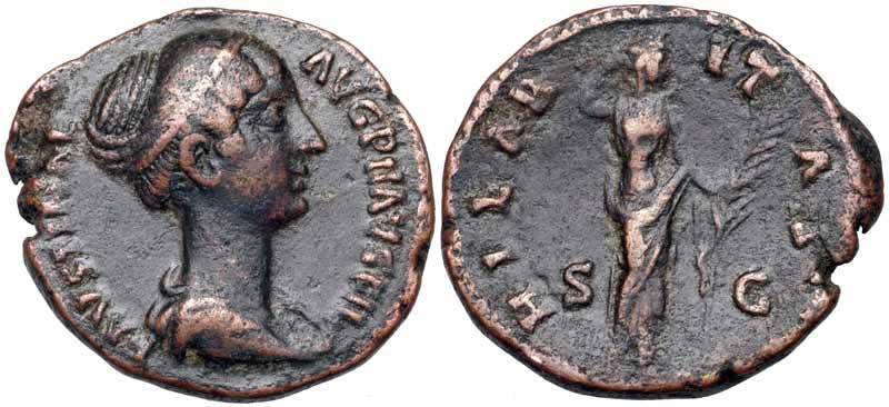 Faustina Jr HILARITAS Sestertius wildwinds.jpg