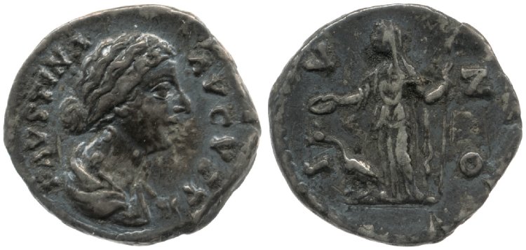 Faustina Jr ivno denarius BMC 106.jpg