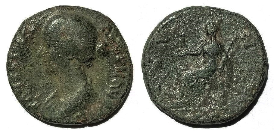 Faustina Jr IVNO S C seated dupondius.jpg