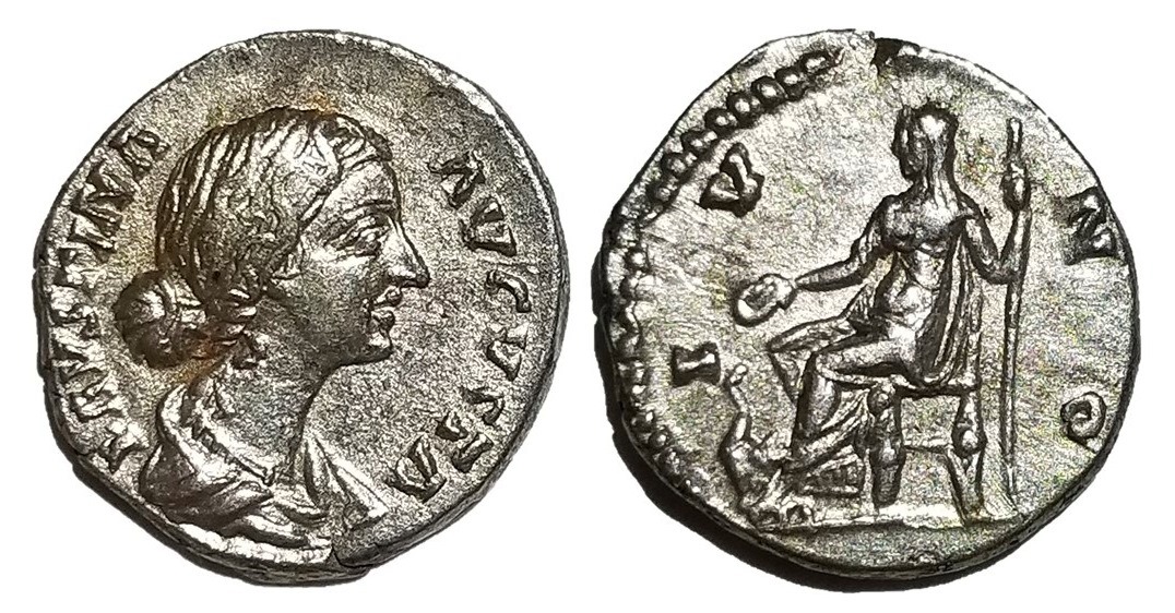 Faustina Jr IVNO seated denarius.jpg