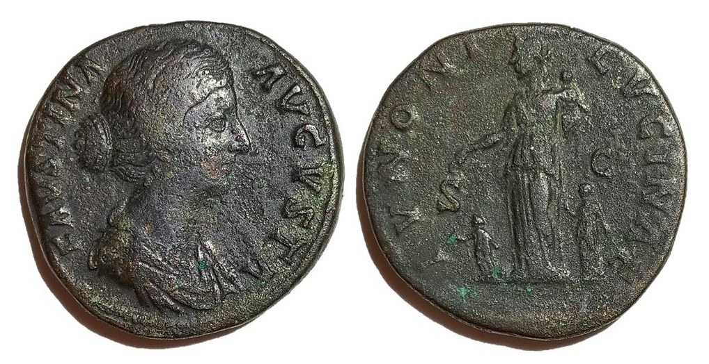 Faustina Jr IVNONI LVCINAE S C sestertius.jpg