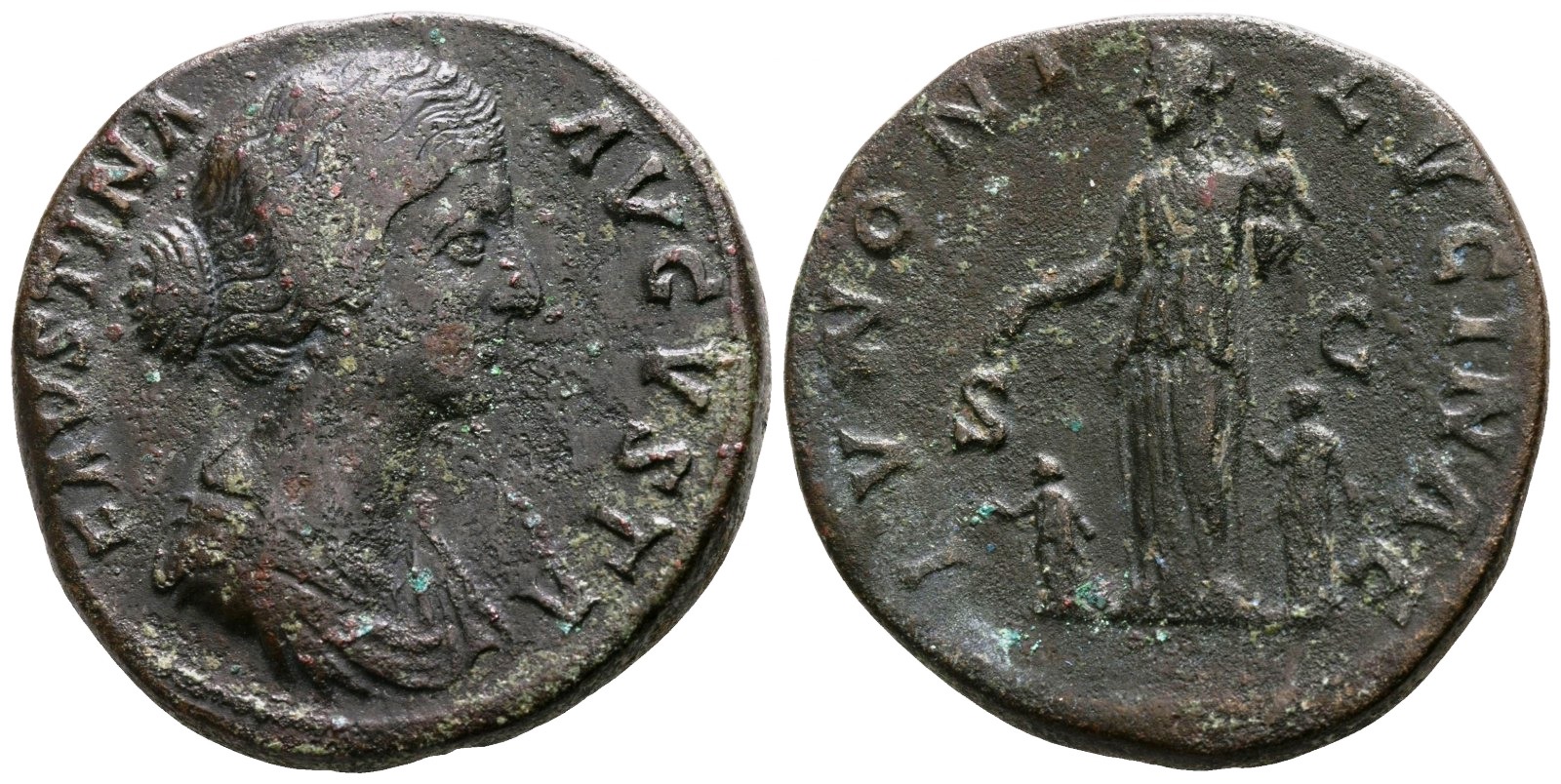 Faustina Jr IVNONI LVCINAE sestertius.jpg