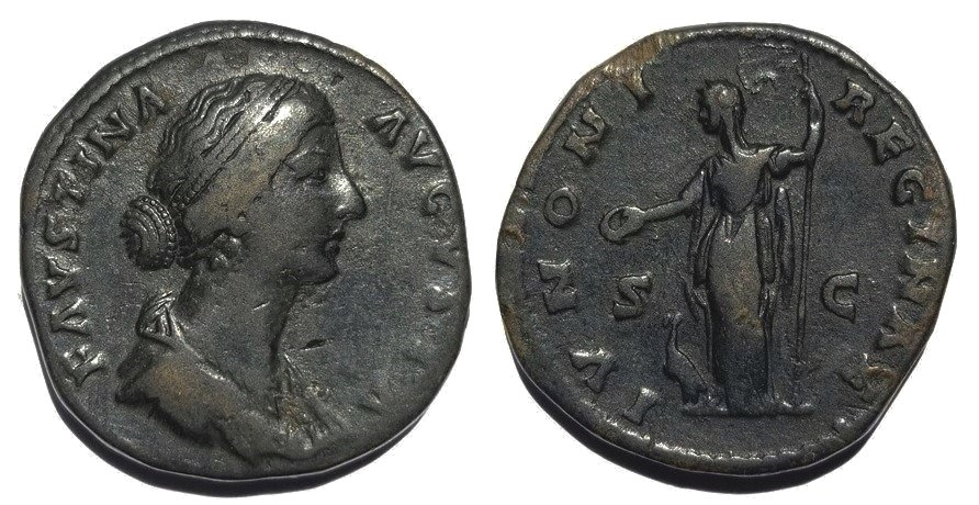Faustina Jr IVNONI REGINAE S C standing sestertius jpeg.jpg