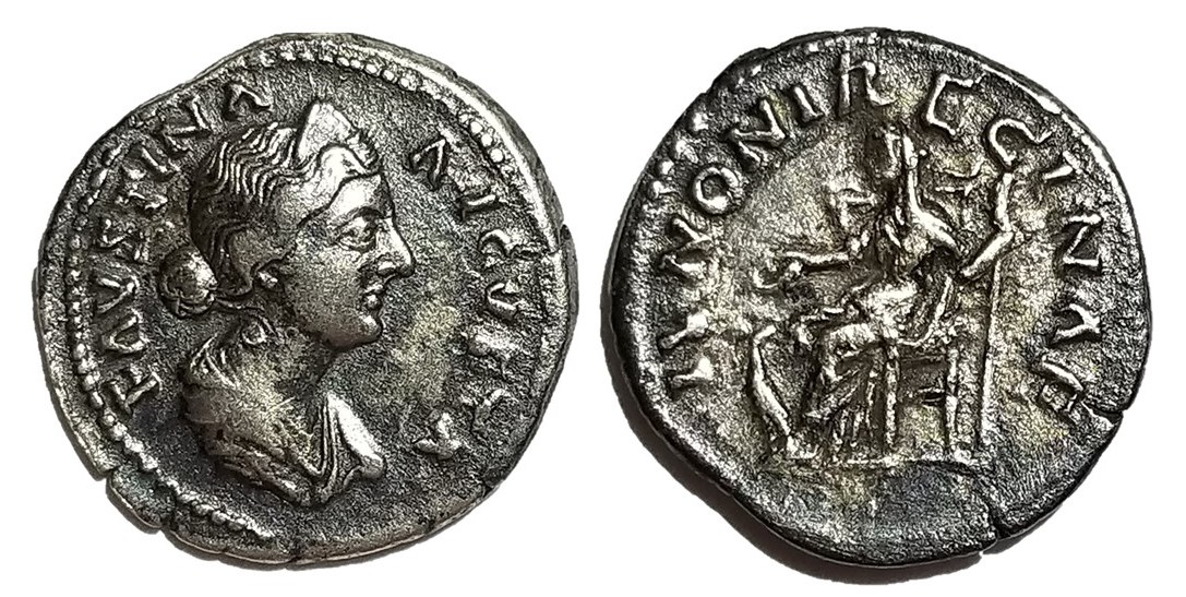 Faustina Jr IVNONI REGINAE seated denarius.jpg