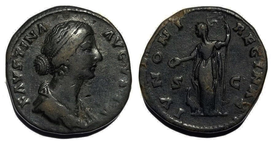 Faustina Jr IVNONI REGINAE standing sestertius jpeg.jpg