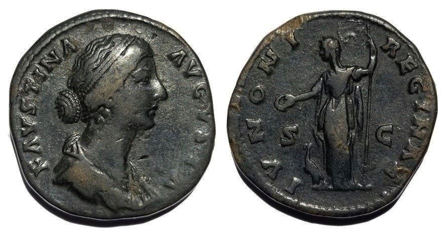 Faustina Jr IVNONI REGINAE standing sestertius jpeg.jpg