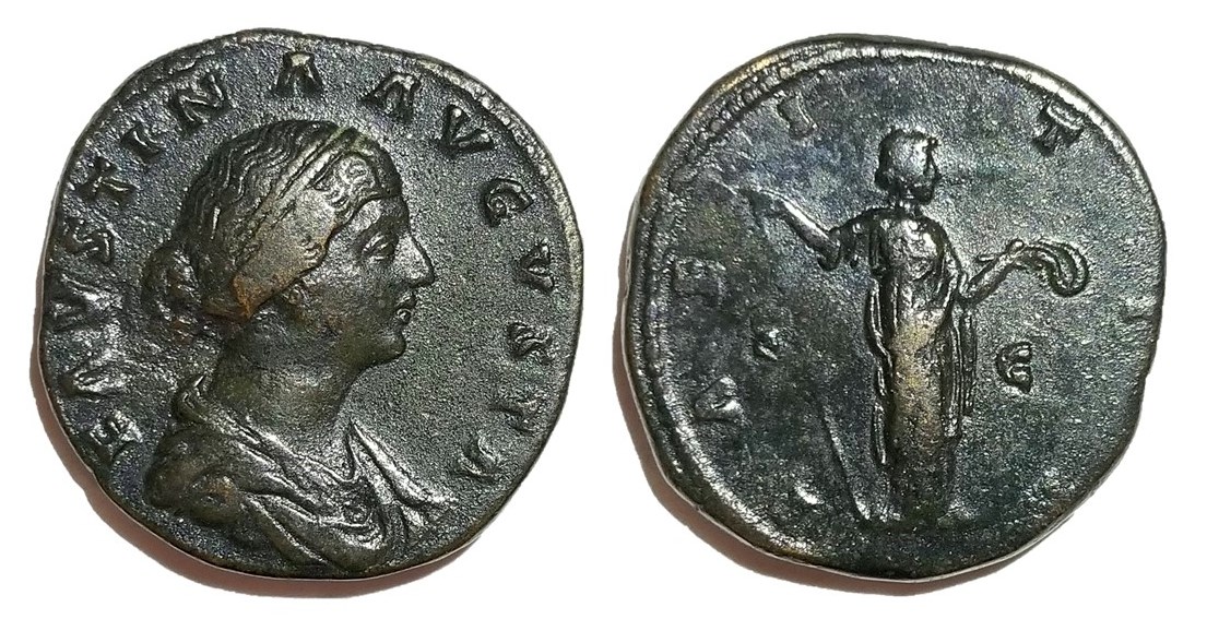 Faustina Jr LAETITIA S C standing right sestertius.jpg
