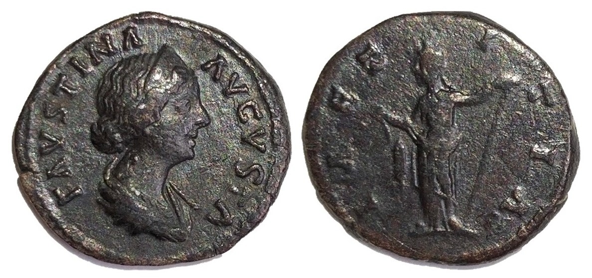 Faustina Jr LAETITIA standing left denarius stephane.jpg