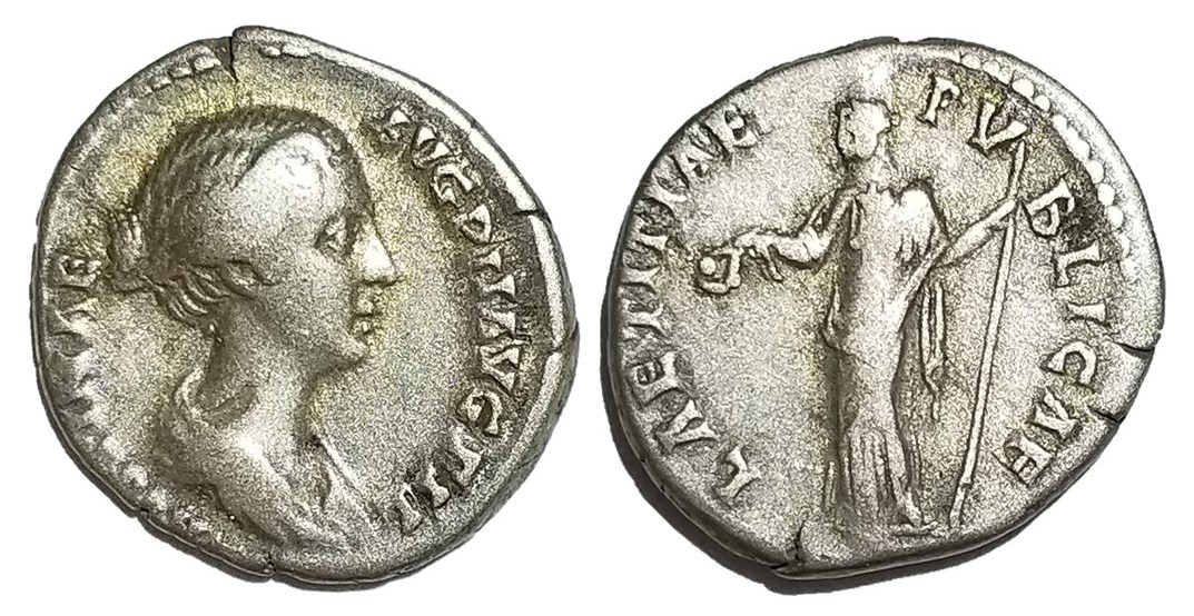 Faustina Jr LAETITIAE PVBLICAE denarius.jpg