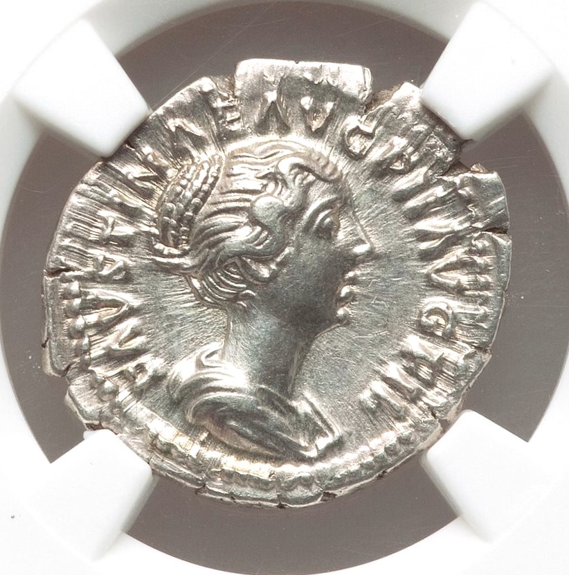 Faustina Jr PVDICITIA veil denarius type 2 hairstyle Heritage obv.jpg
