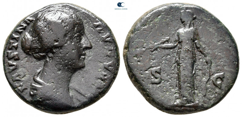 Faustina Jr S C Diana as mule with FAVSTINA AVGVSTA obv Savoca.jpg