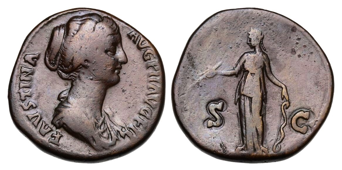 Faustina Jr S C Diana Sestertius earlier issue Artemide.jpg