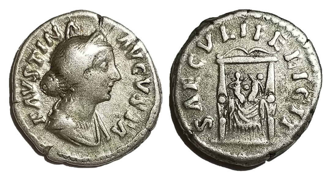 Faustina Jr SAECVLI FELICIT Denarius RIC 712.jpg