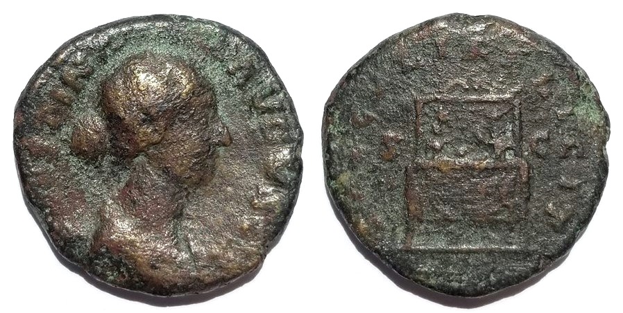Faustina Jr SAECVLI  FELICIT Dupondius.jpg