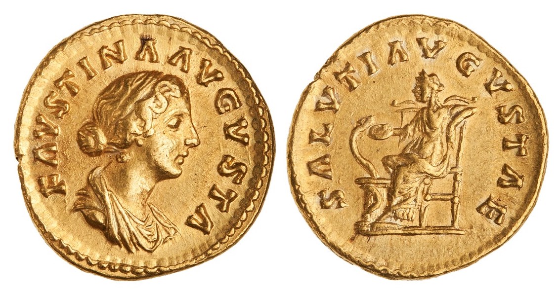 Faustina Jr SALVTI AVGVSTAE aureus ANS.jpg