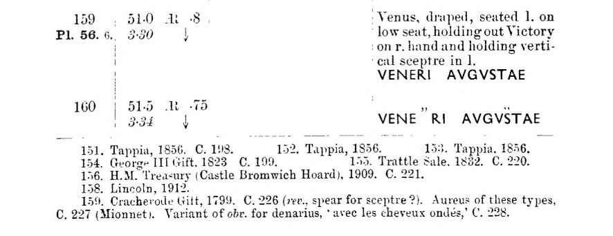 Faustina Jr VENERI AVGVSTAE denarius BMC listing.JPG