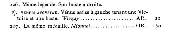 Faustina Jr VENERI AVGVSTAE denarius Cohen listing 1.JPG