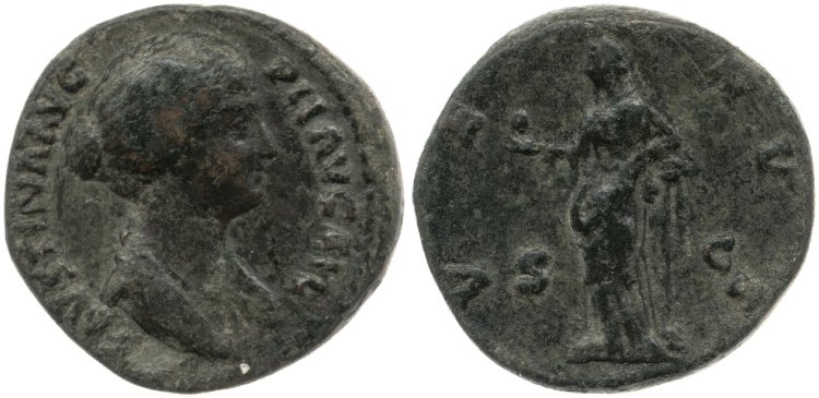Faustina Jr Venus and column Dupondius BMC.jpg