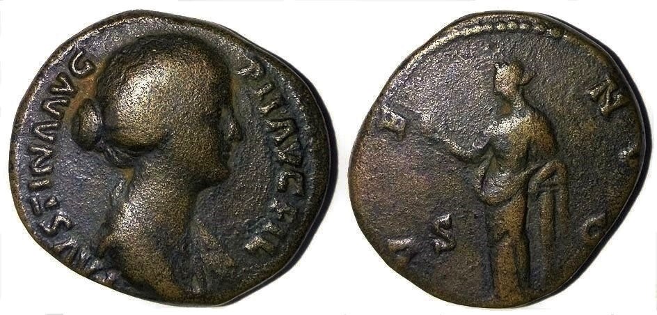 Faustina Jr Venus and column Dupondius.jpg
