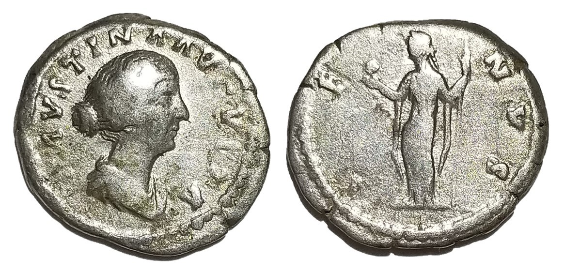 Faustina Jr VENVS apple and scepter denarius.jpg
