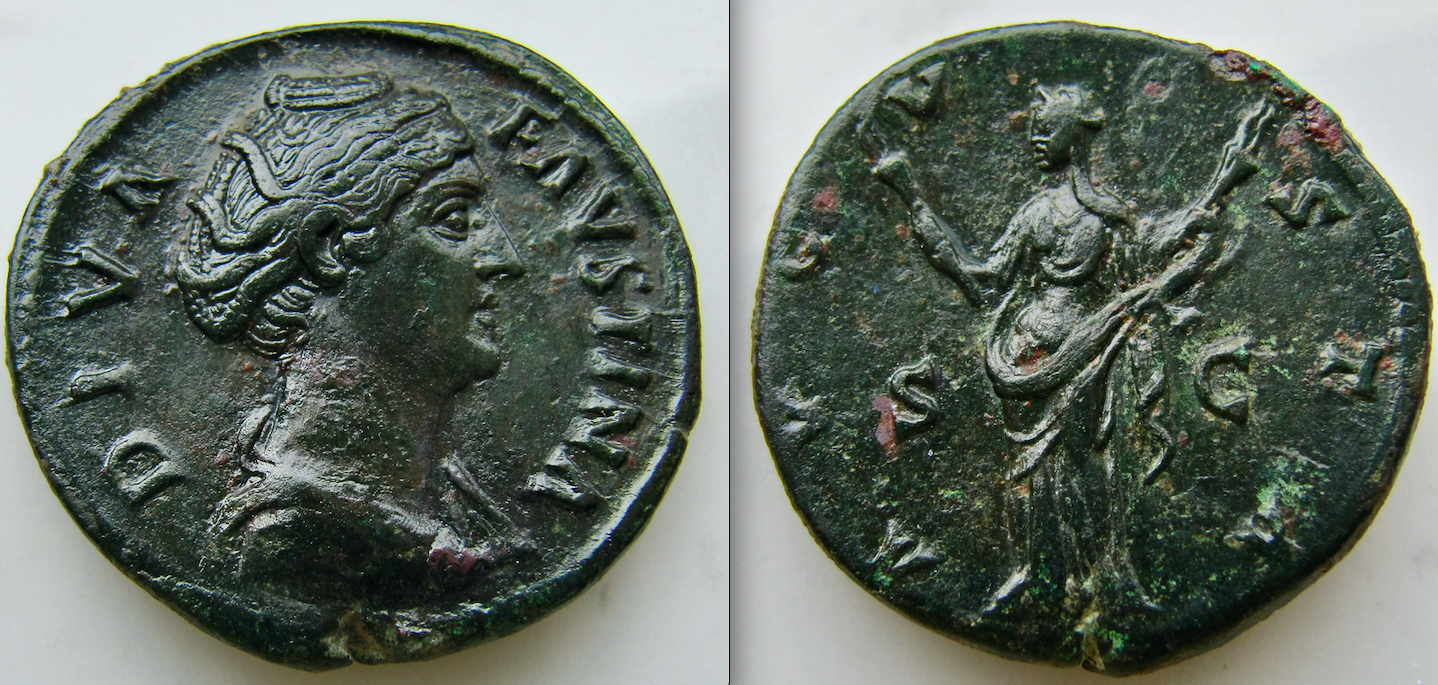 Faustina Sestertius DIVA with Torch - OBV:REV - GP  .png